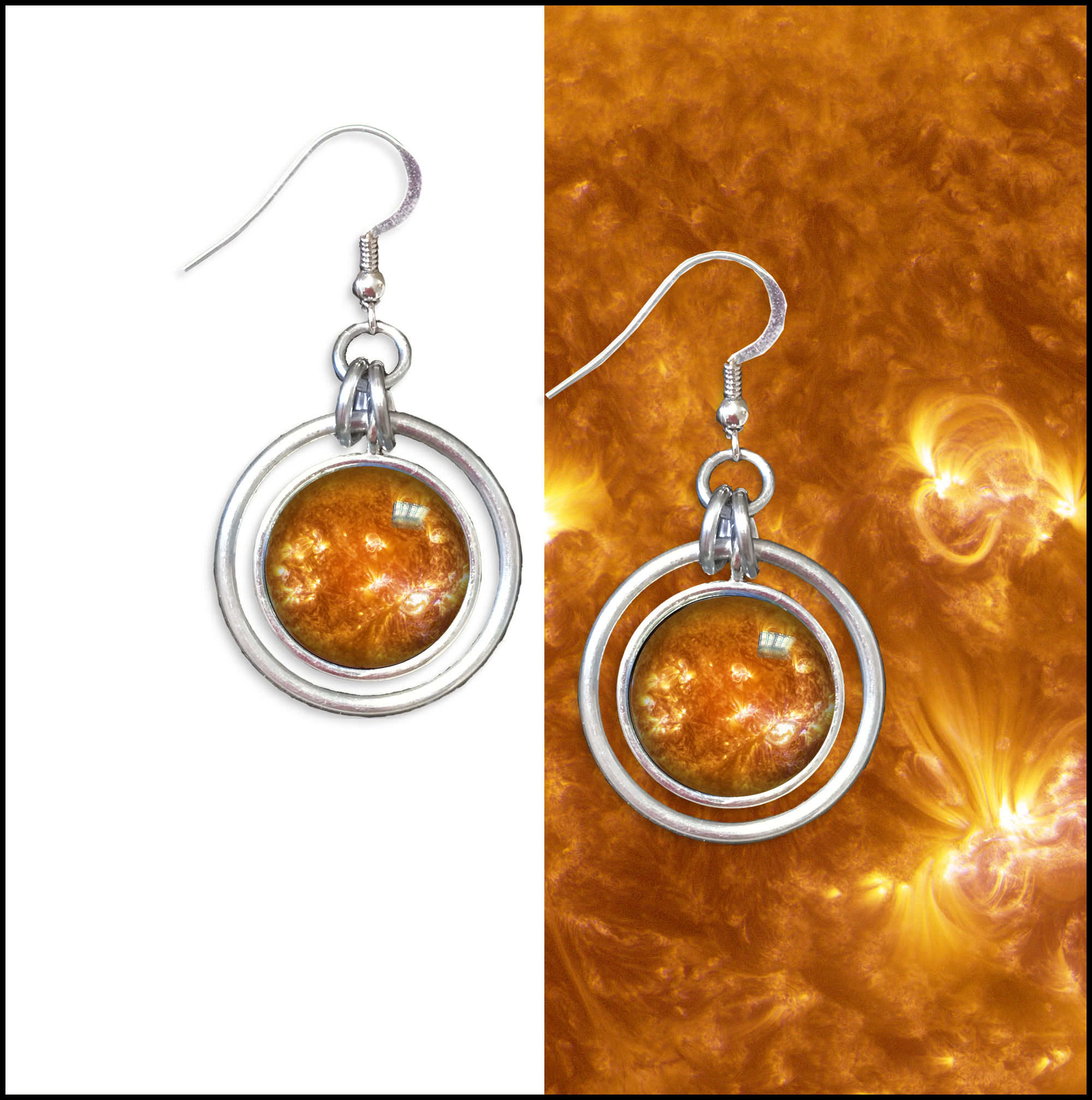 Sun Hoop Earrings
