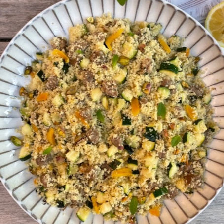 Couscous met gehaktballetjes