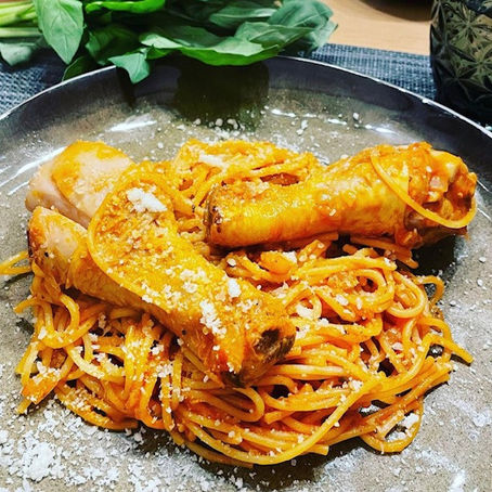 Eenpansgerecht met kip en pasta