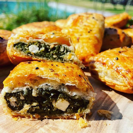 Hapjes met spinazie en feta 