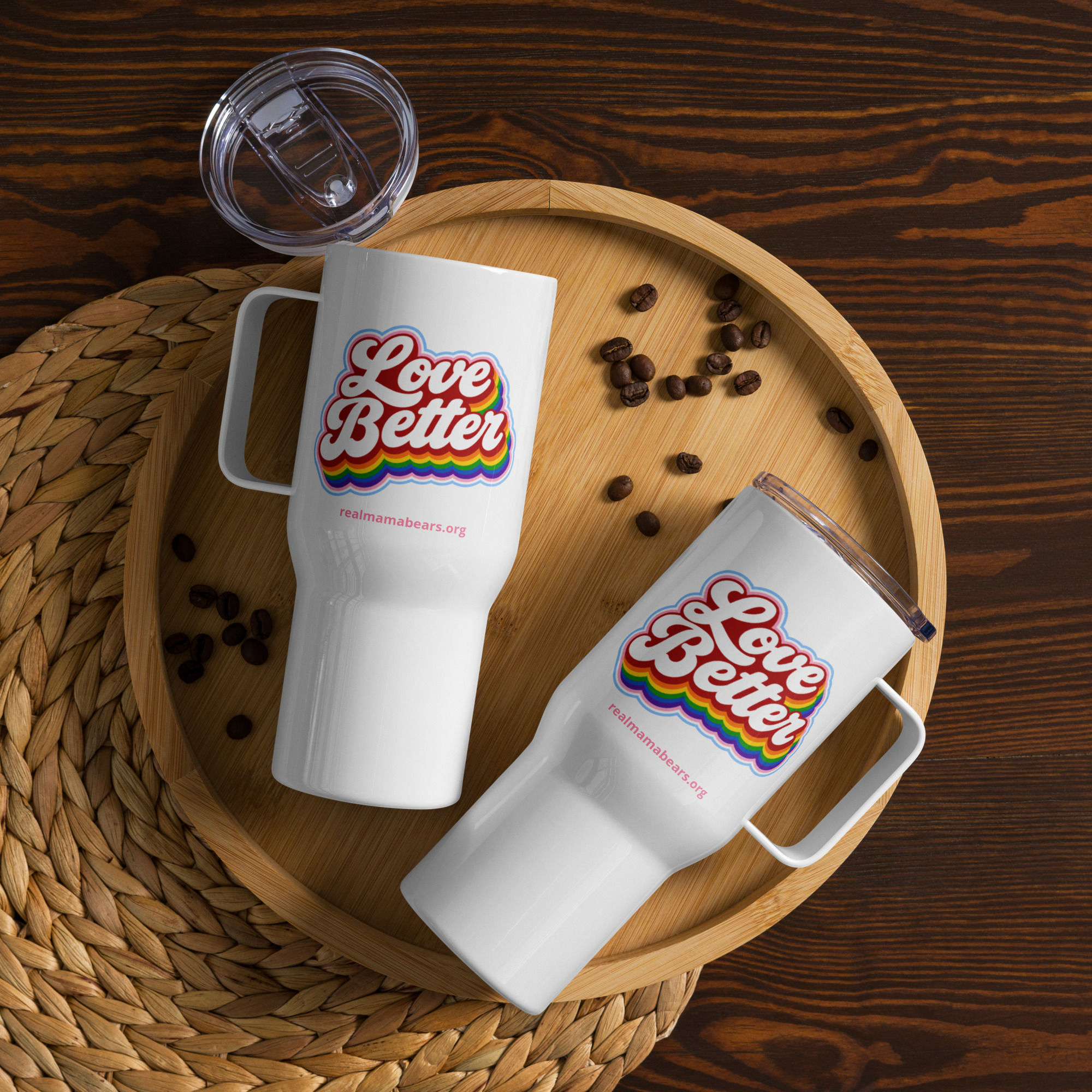 Love Better Travel mug with a handle