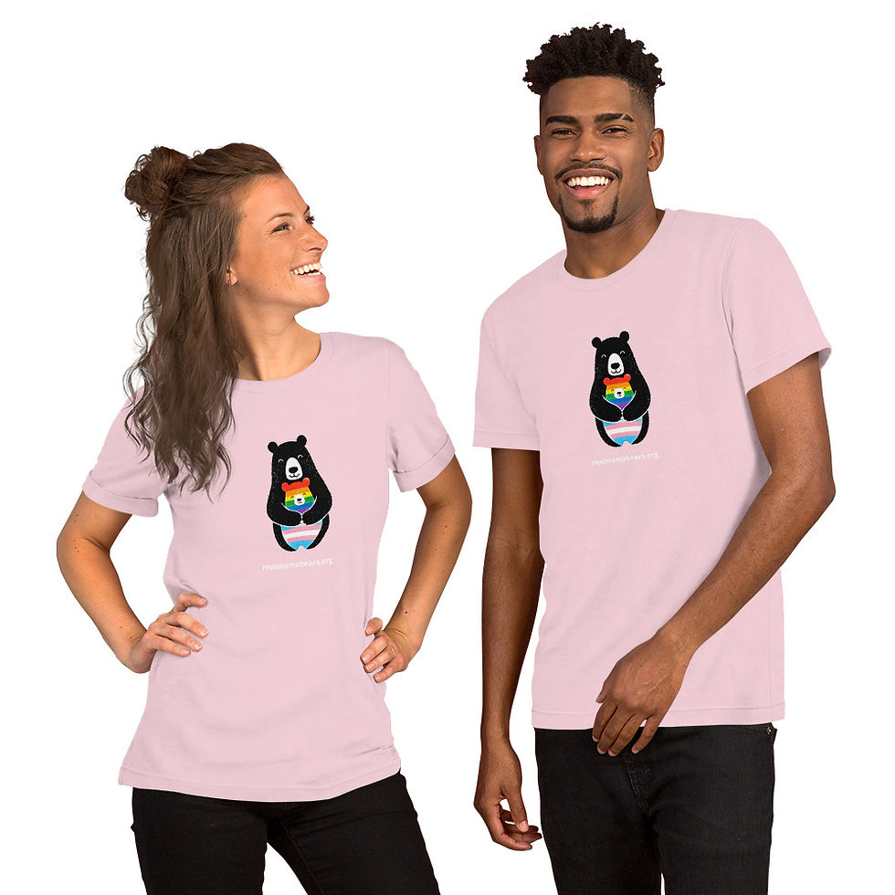 Thumbnail: Mama Bear Hug t-shirt with back message in multiple colors