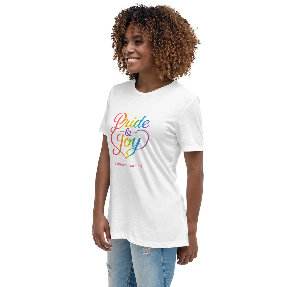 Thumbnail: Pride & Joy Women's Relaxed T-Shirt with free hugs message on back