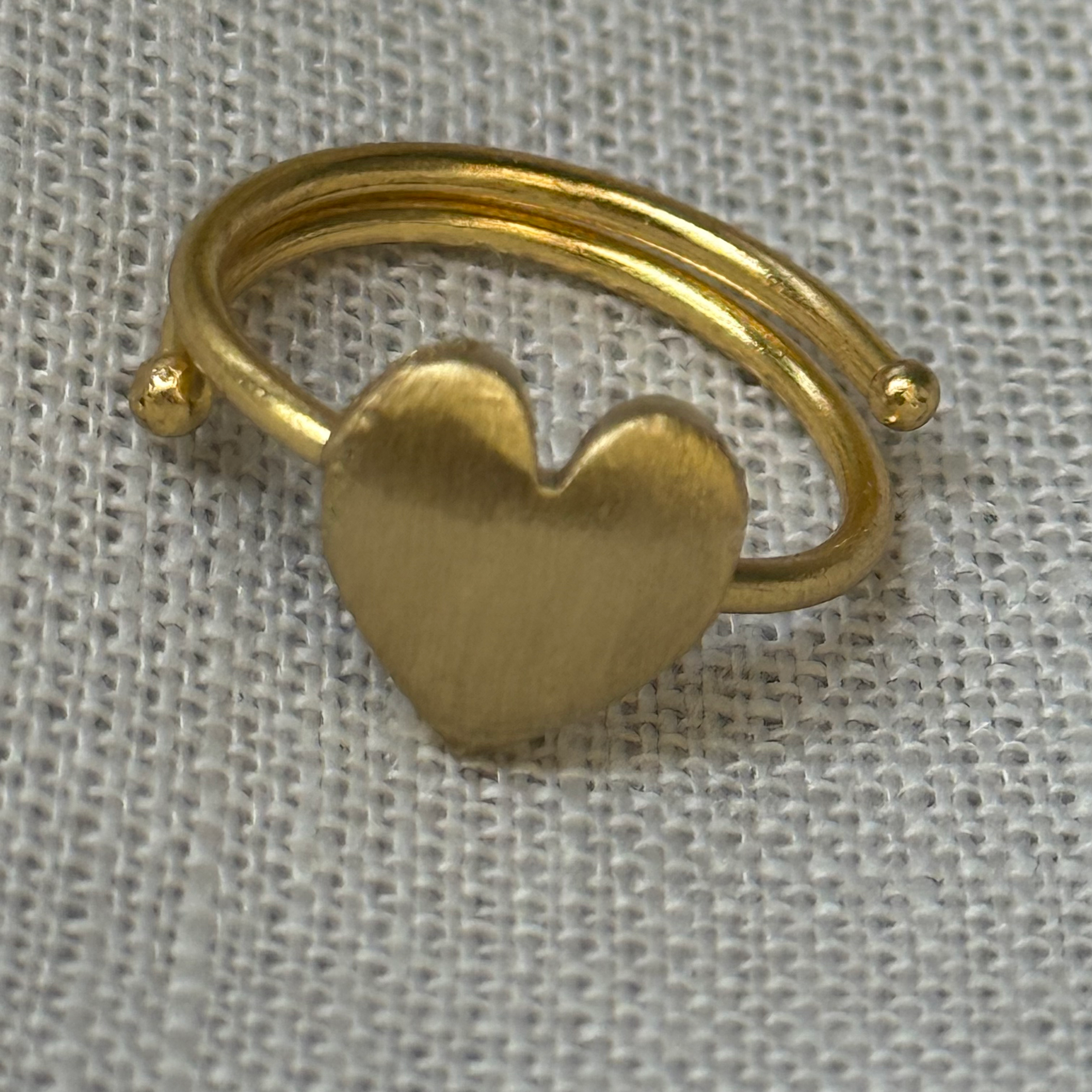 Herzring "Plain gold heart"