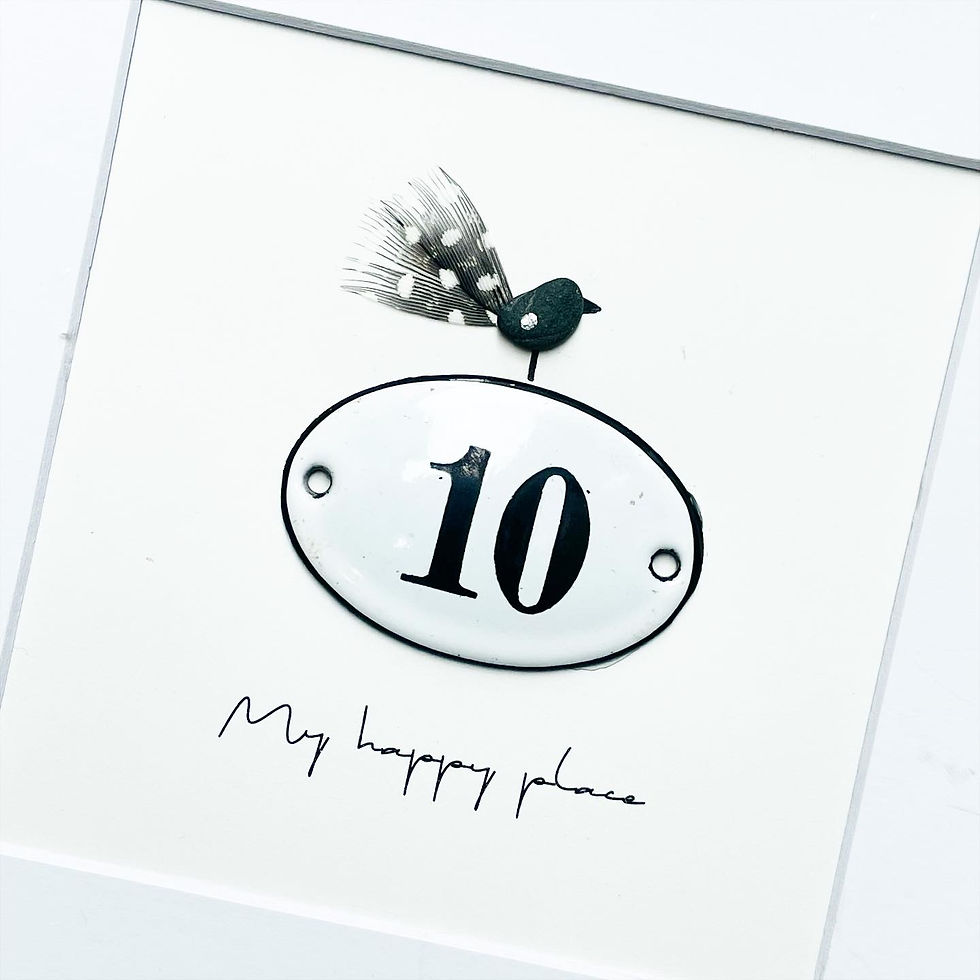 My happy place (echt Vintage Emailschild)