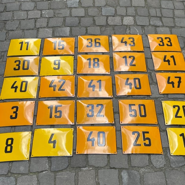 Miniaturbild: Original Vintage Email-Hausnummern ca. 1970 aus Prag