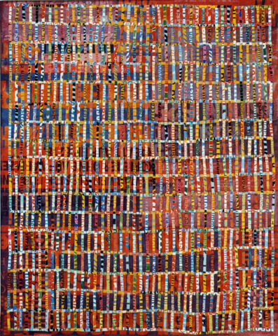 ROTES GITTER, Acryl auf Leinwand, Collage
50 x 60 cm