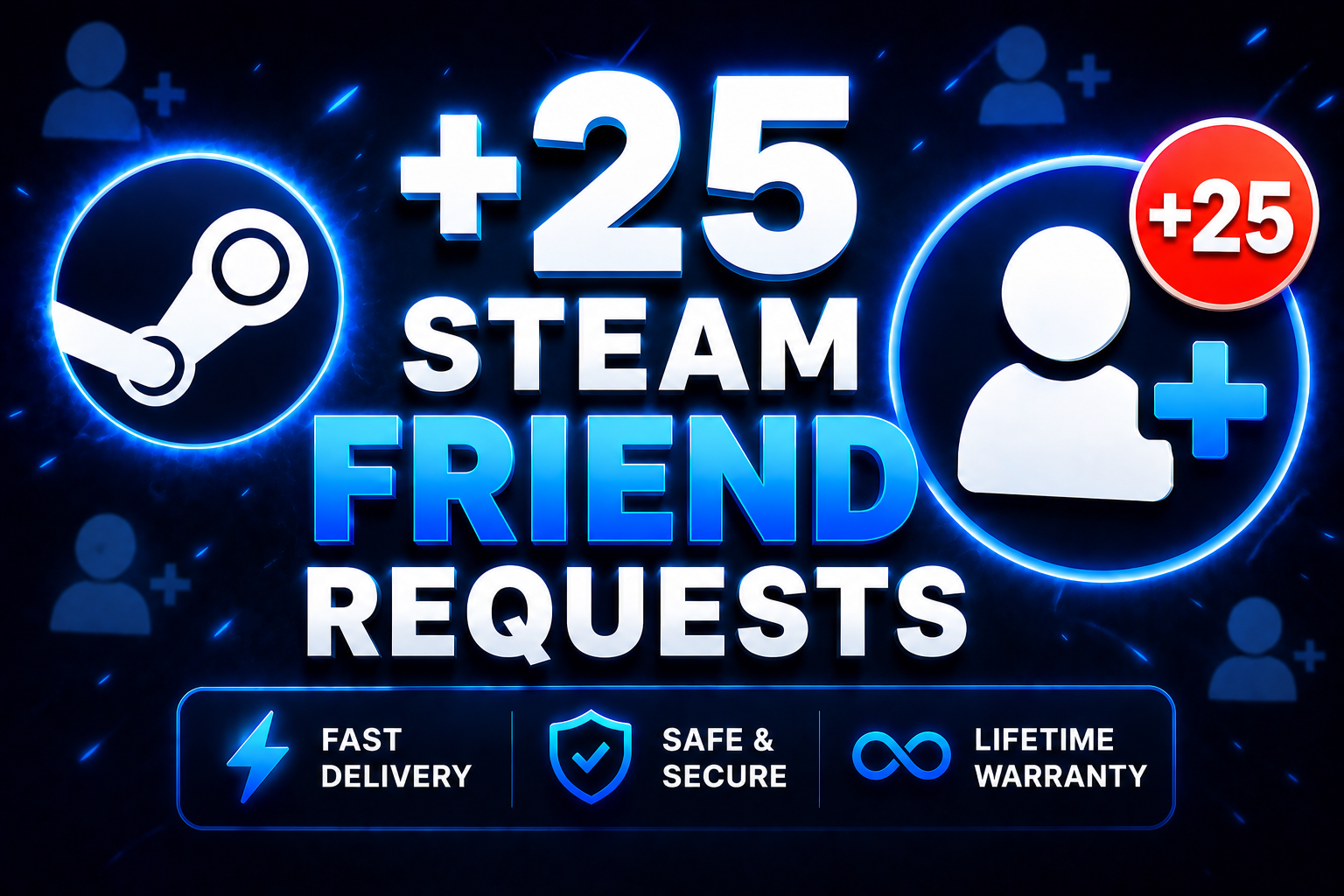 +25 Steam Friend Requests