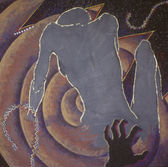 sleeping, dragons, teske, figure, pastel