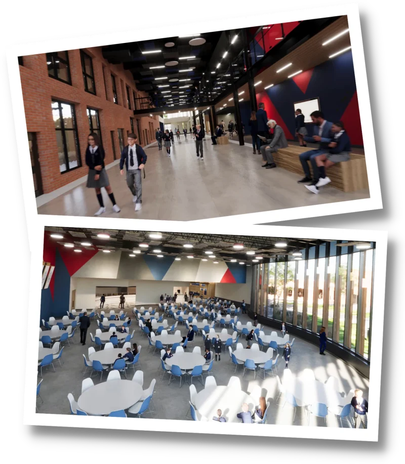 Great Hall and New Dining Hall at VC