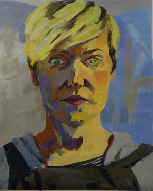 Autoportrait de Catherine Durand, acrylique sur toi