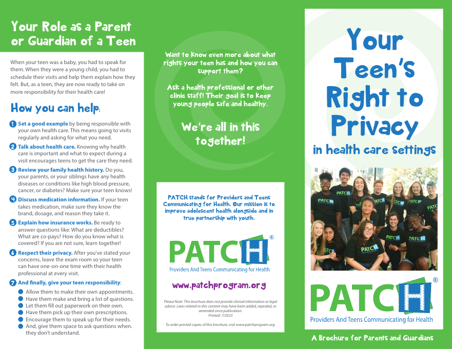 Thumbnail: PATCH for Parents Brochure