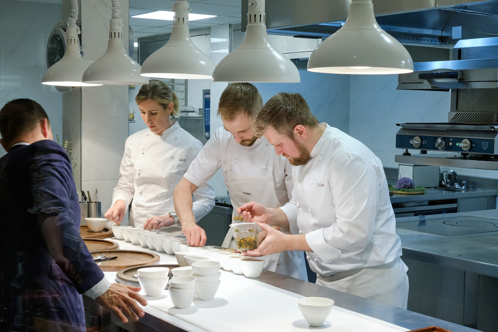 Image of Clare Smyth and chefs working