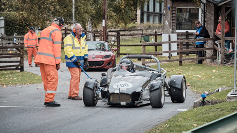 Lotus car at the start line at Prescott Hill