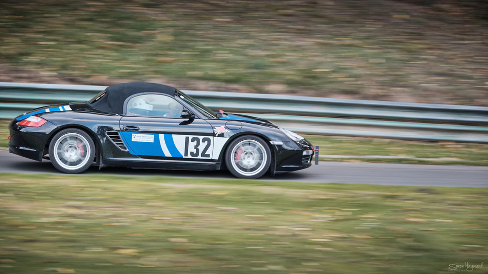 Porche racing up hill at Prescott