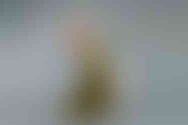 girl wearing green flowing dress arching her back while en poite in ballet shoes