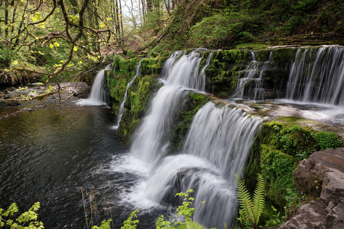 Sgwd y Pannwr, ‘Fall of the woollen washer’ on the Brecon Beacons Four Waterfalls Walk