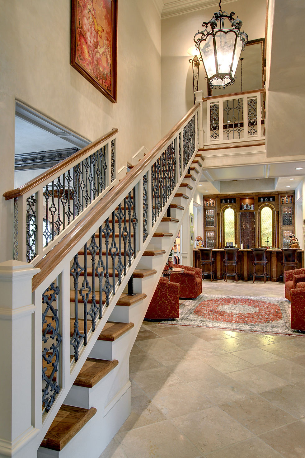 Staircase & bar area