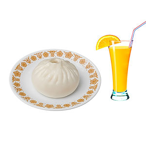 Steam Bao + Juice Combo (Veg.)