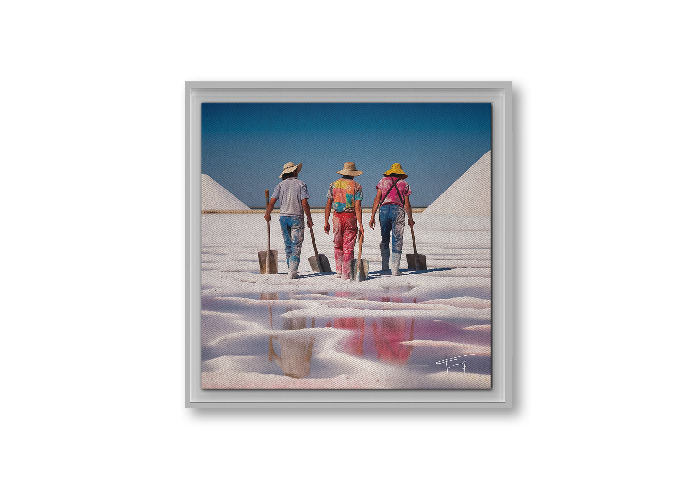 "Cod for salt " #U008 70x70cm Caisse Américaine