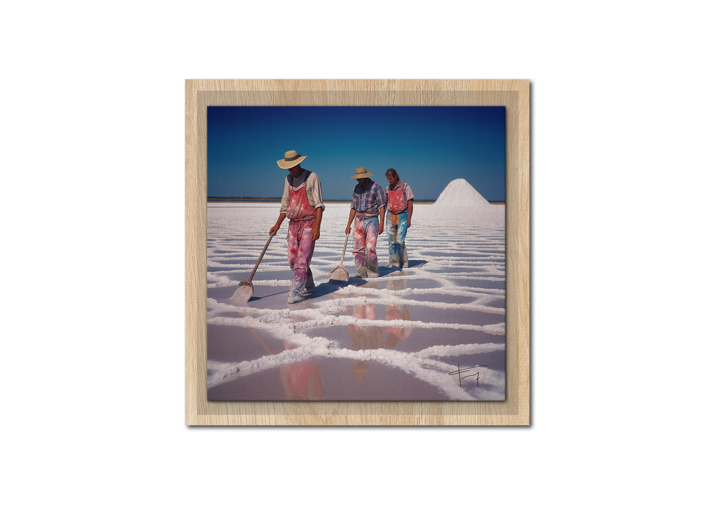 "Cod for salt " #U001 70x70cm Caisse Américaine