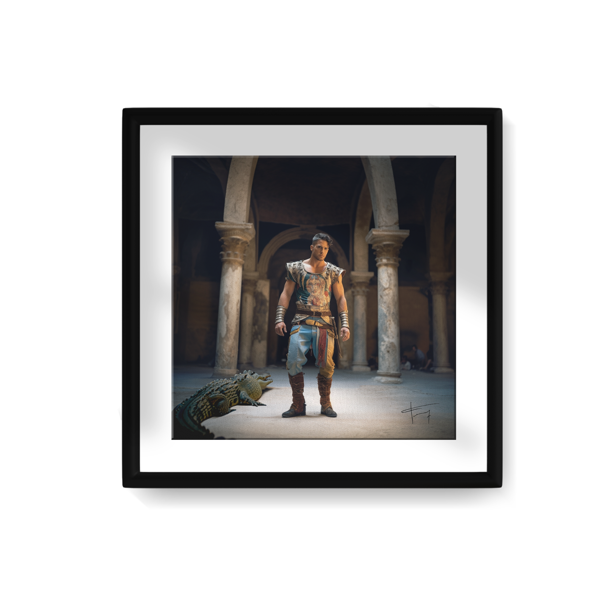 " Les 7...Samouraïs " #004E 40x40cm