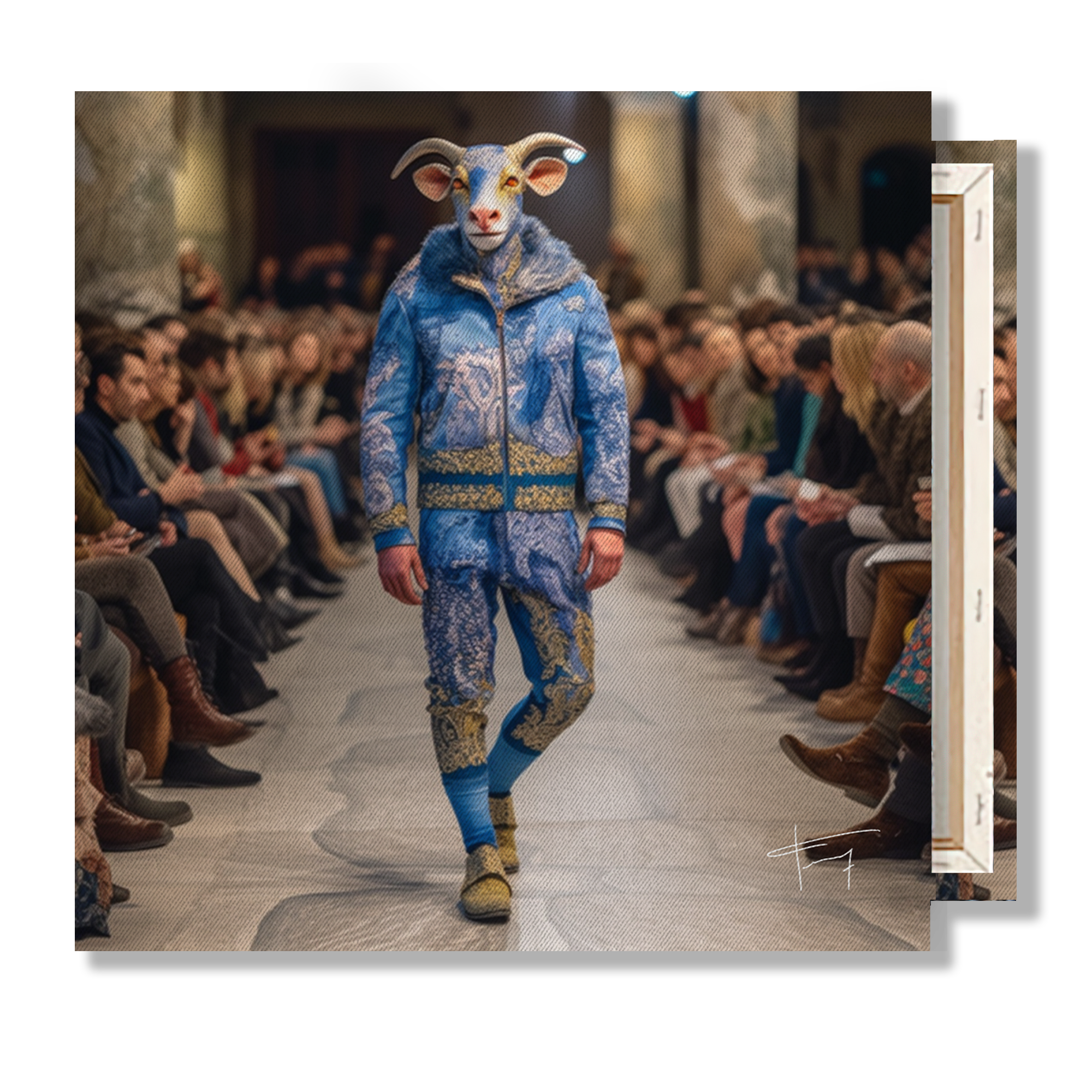 " Vous êtes des animaux " #0010T 40x40cm