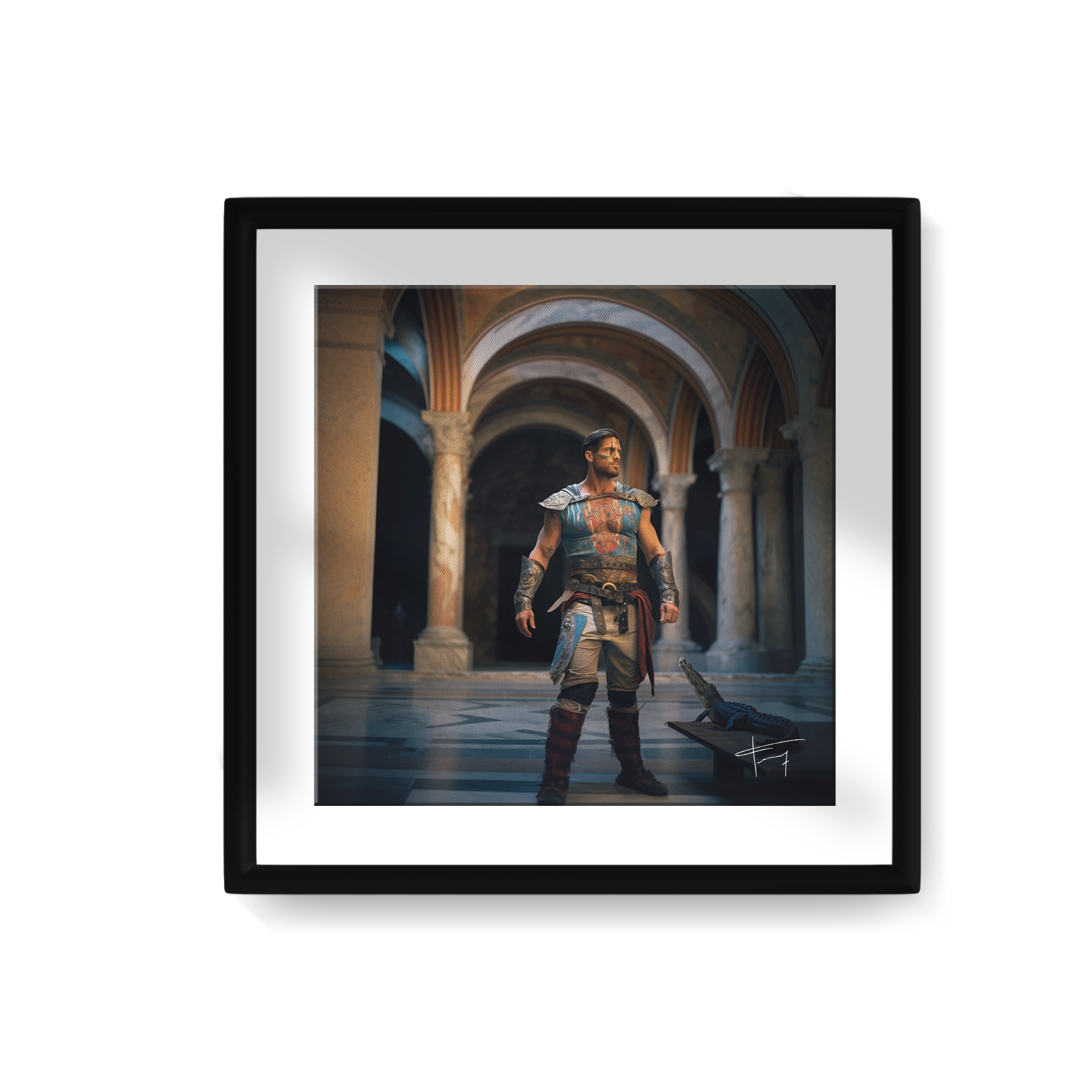 " Les 7...Samouraïs " #001E 40x40cm