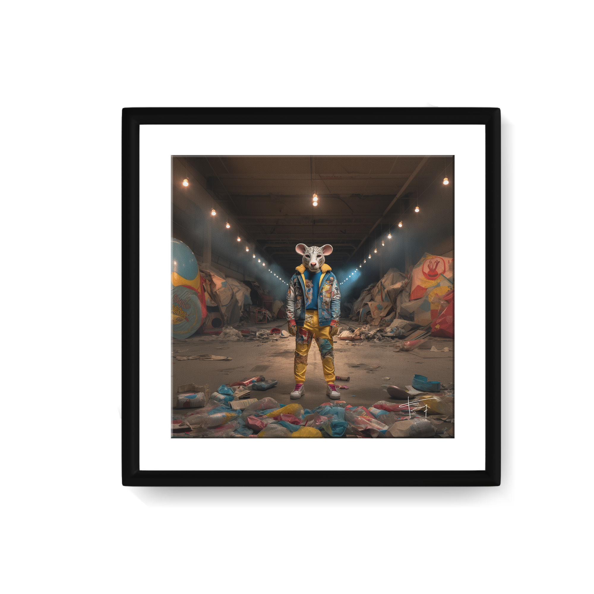 " Vous êtes des animaux" #003E 40x40cm