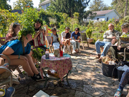 Microgreens Visit a Food Forest