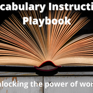 Vocabulary Instruction Playbook Zoom session