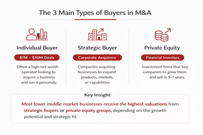 Who Buys Businesses? Understanding the 3 Types of Buyers in M&A