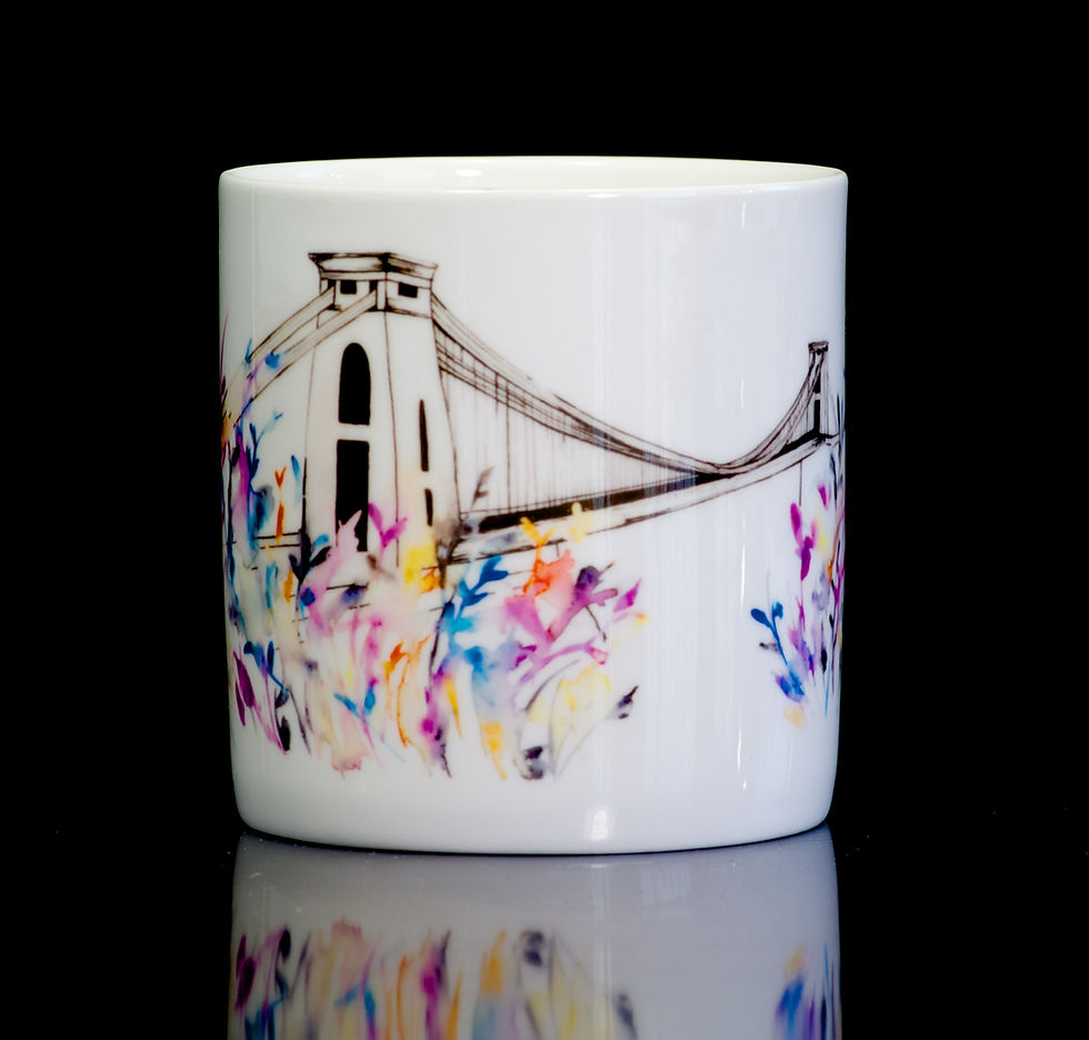 Thumbnail: Bristol Suspension Bridge Mug. Carnival Design.- Large
