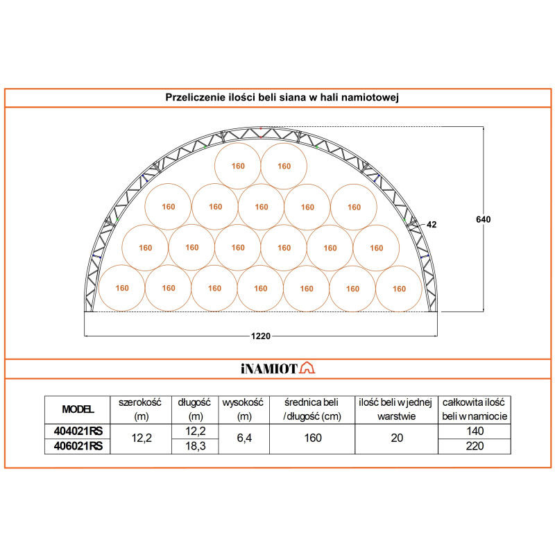 Miniatura: Hala łukowa GSR408021S 12,2×24,40 m