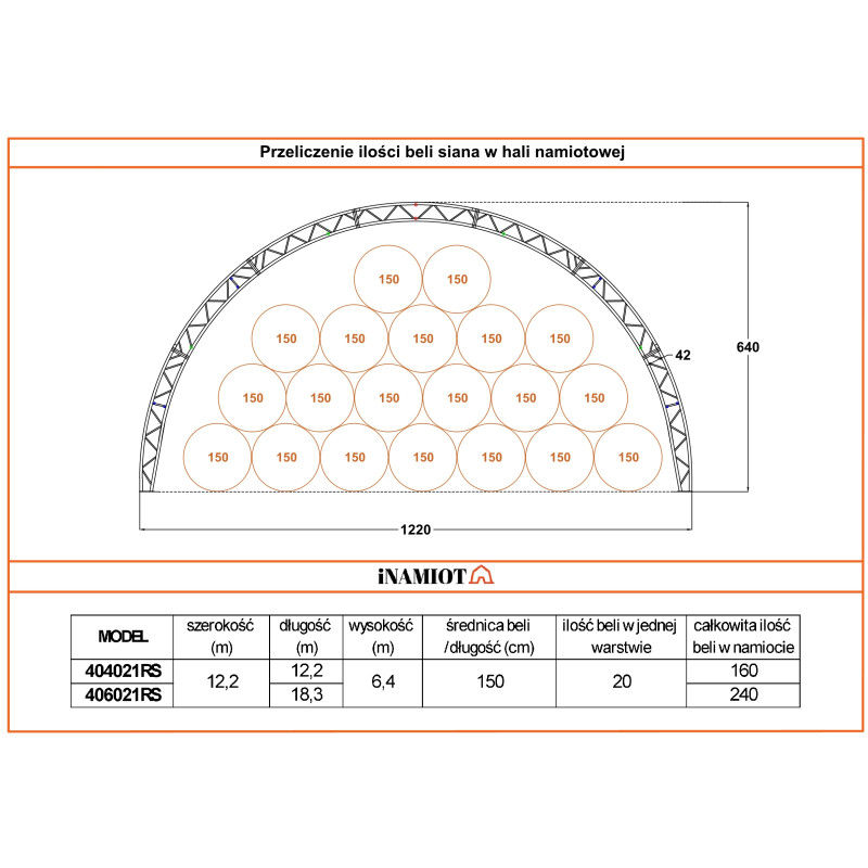 Miniatura: Hala łukowa GSR406021S 12,2×18,30 m