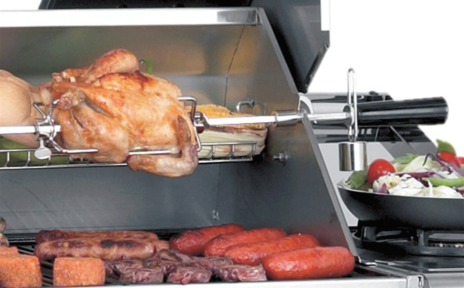 UNIVERSAL 1 PIECE DELUXE ELECTRIC ROTISSERIE barbecueware