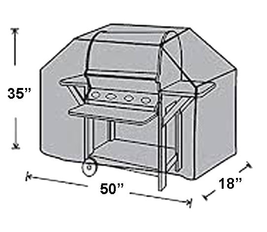 Thumbnail: GRILL COVER EXTRA STRONG VINYL 50 X 18 X 35