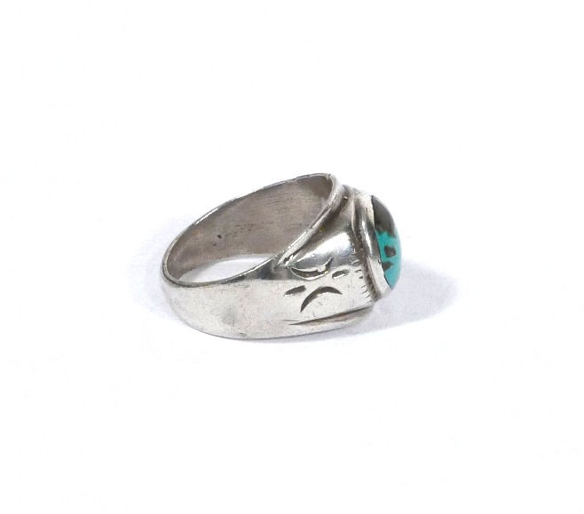 Thumbnail: Vintage Navajo Sterling & Turquoise Ring