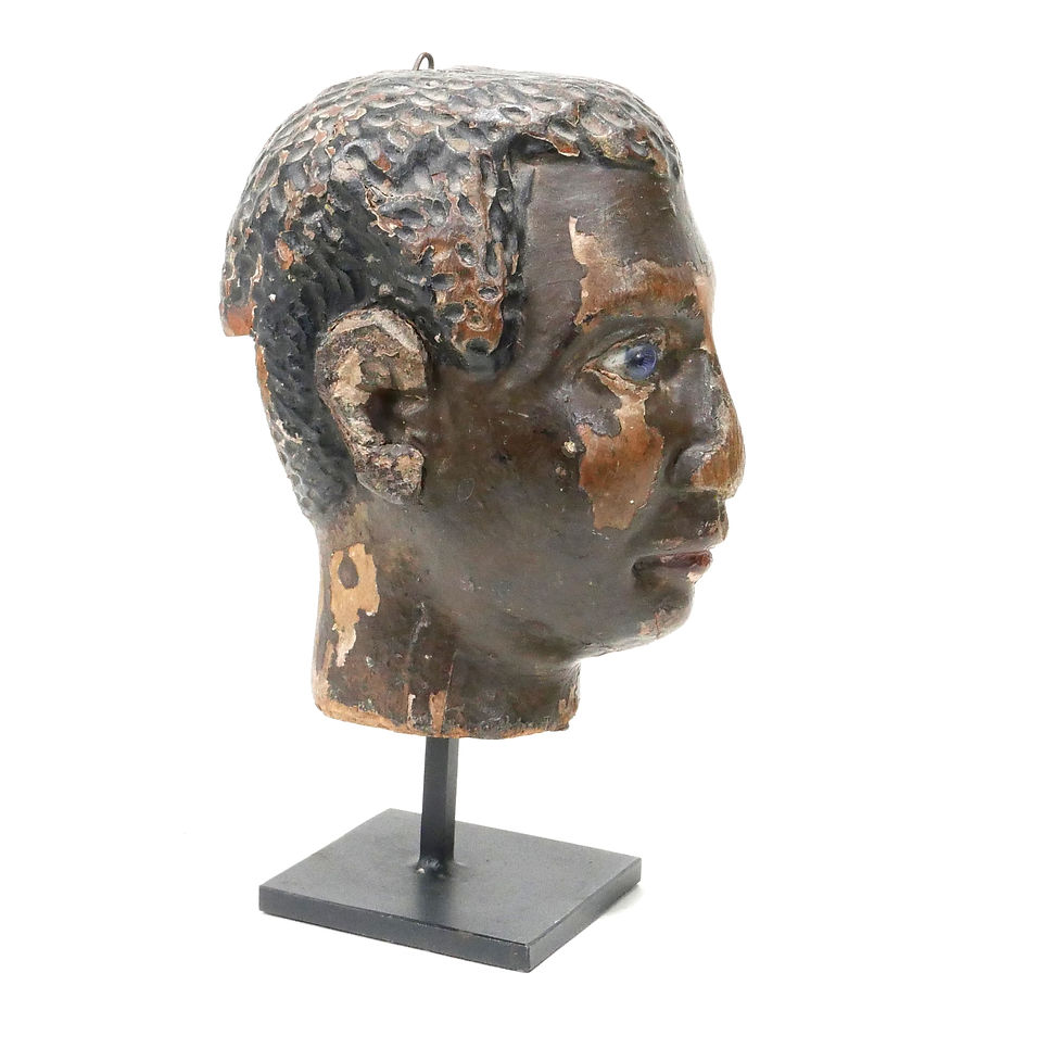 Thumbnail: French Folk Art Painted Puppet Head