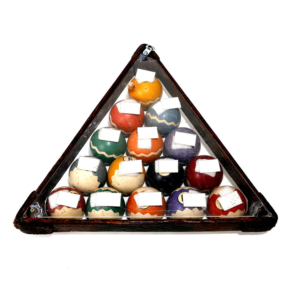 Thumbnail: Complete set of Zig Zag Clay Pool / Billiard Balls