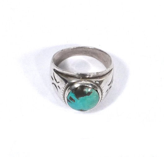 Thumbnail: Vintage Navajo Sterling & Turquoise Ring