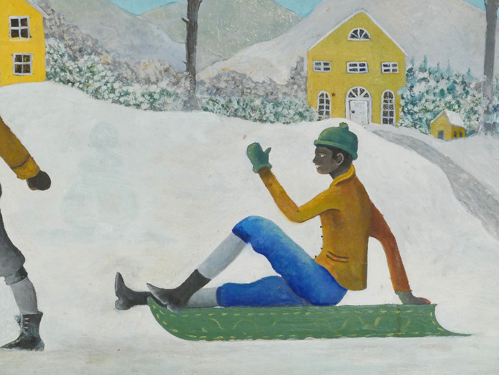 Thumbnail: Oil Painting Family Sledding