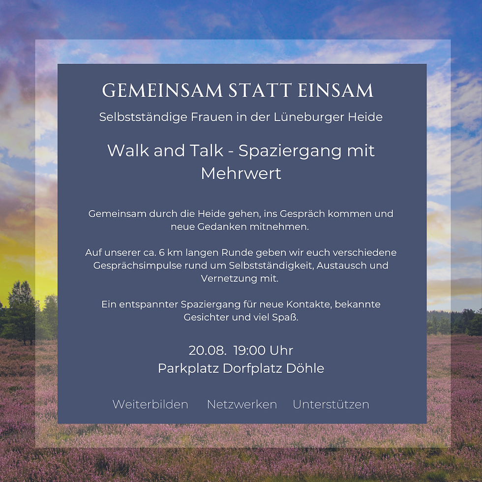 Walk and Talk - Spaziergang mit Mehrwert für Selbstständige Frauen