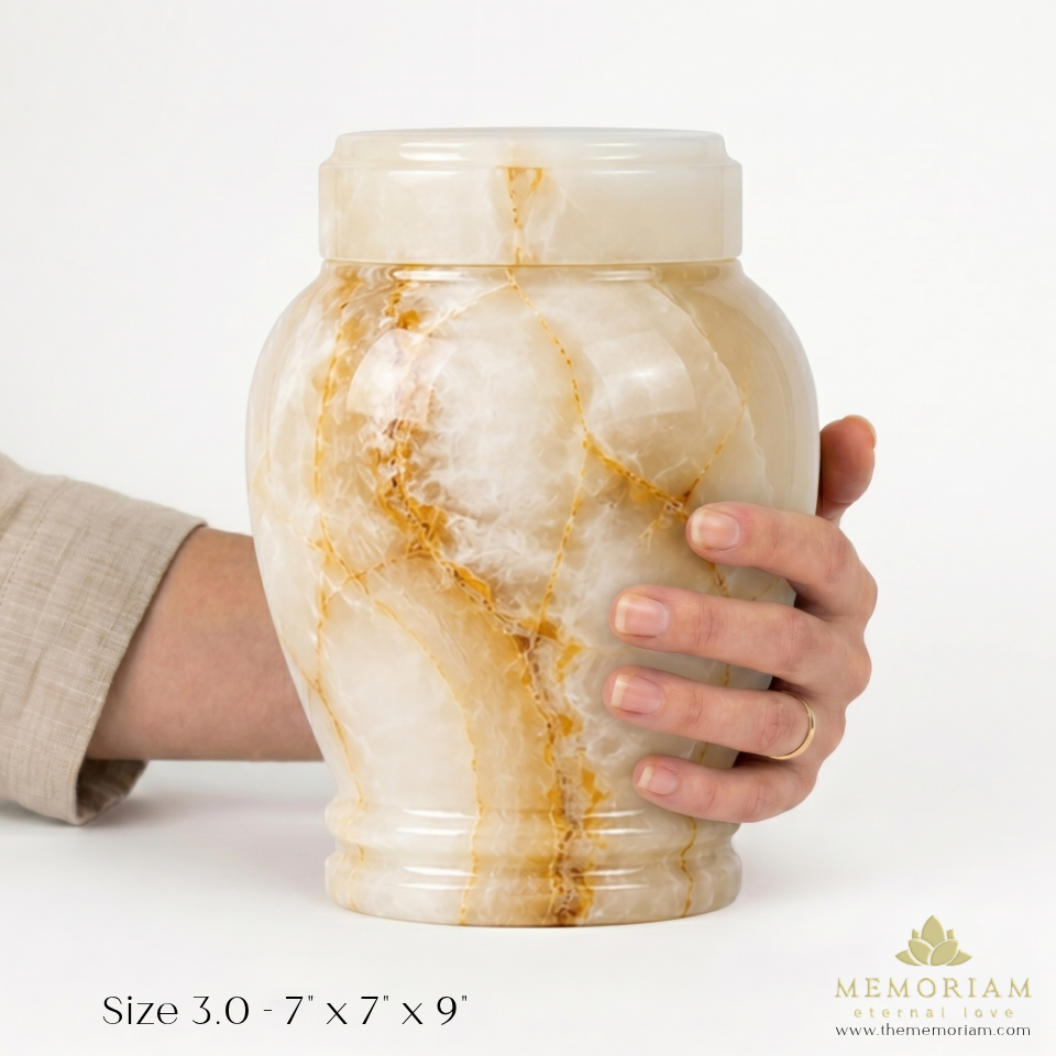 Thumbnail: Suki - white onyx urn