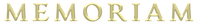 Gold Memoriam Logo Name