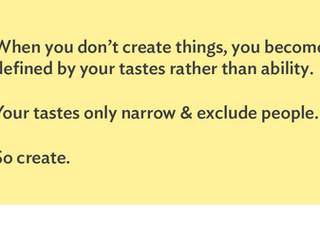 Creation Beats Reaction.