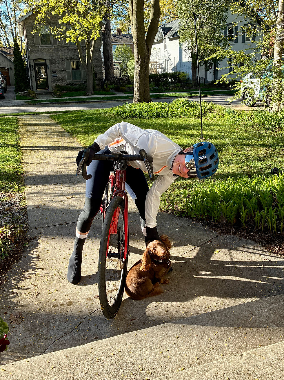 Pre-training Ride with Mylene's sweetest pup, Henry