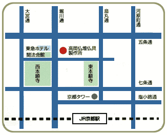 高岡仏壇仏具製作所・地図