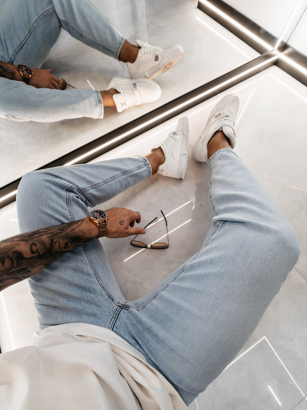 Ola Voga DAPI 2026 jeansy męskie jasny denim lekko zwężane Fashionista By AC