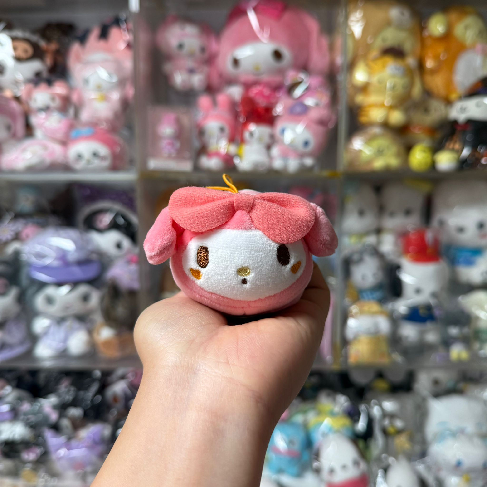 My Melody 糖果色 心心臉頰 軟冧冧 趴趴 細size 掛飾公仔 景品